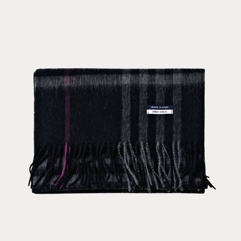 Ashford Brushed 100% Wool Plaid Scarf - Crown & Envy