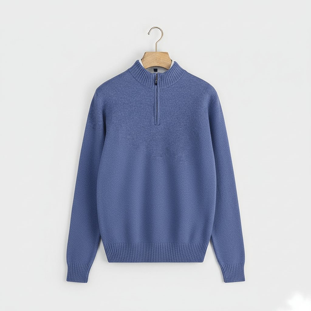 Cavendish 100% Cashmere 1/4 Zip Sweater - Crown & Envy