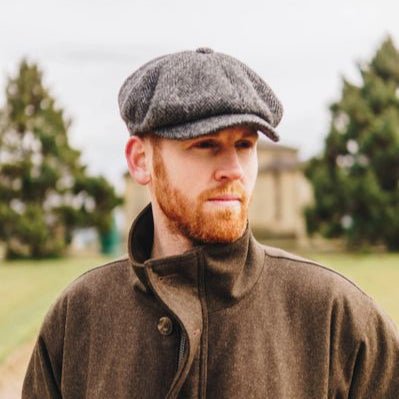 Hampton Baker Boy Hat Castlebay Grey Herringbone - Crown & Envy