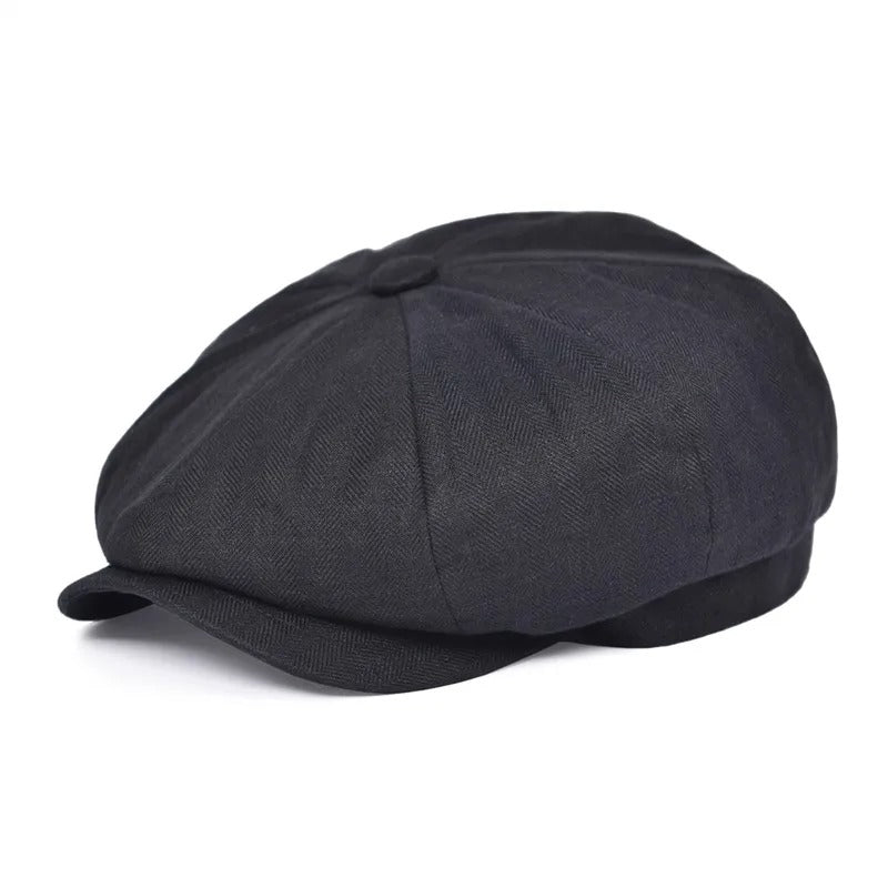 Hampton Linen Baker Boy Cap - Crown & Envy