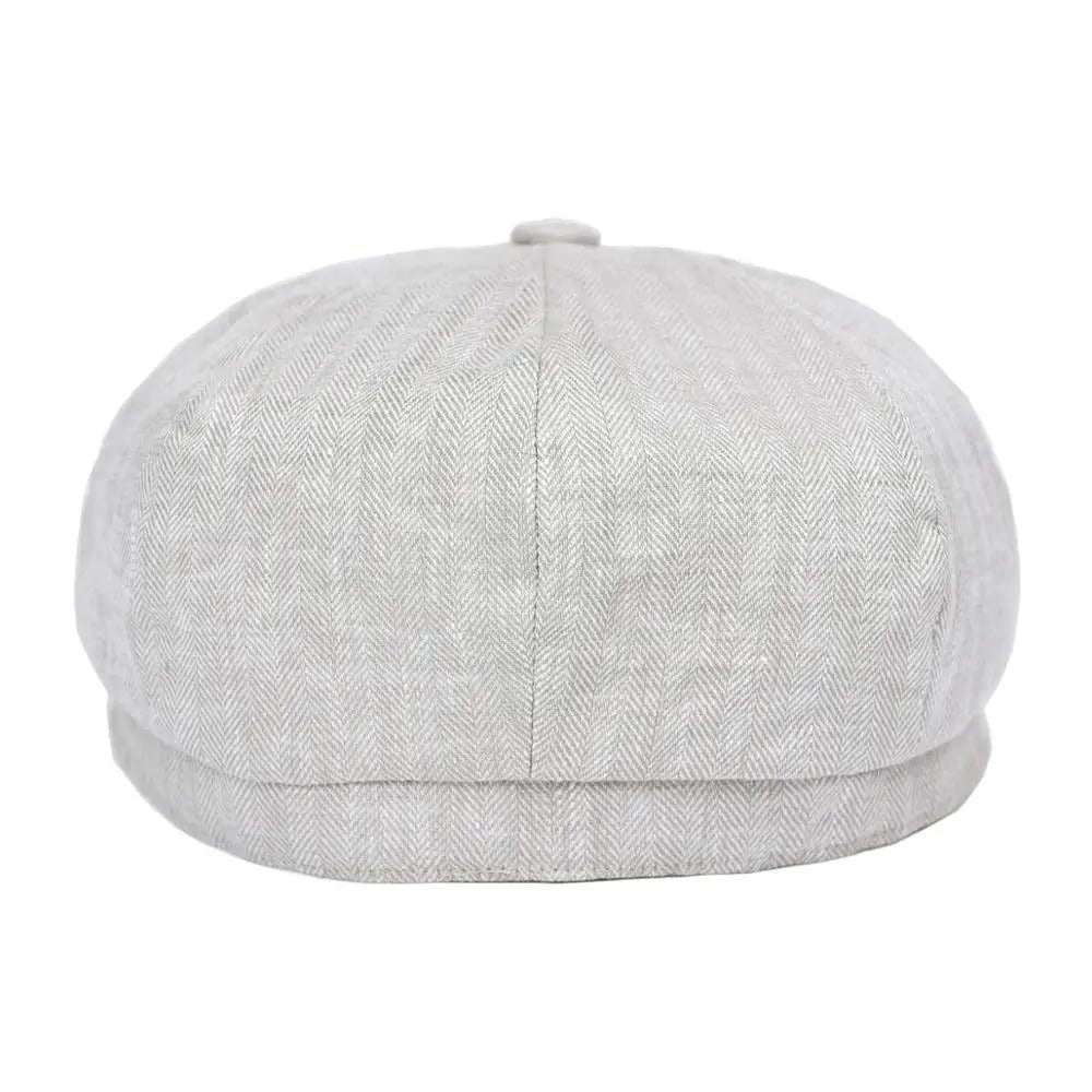 Hampton Linen Baker Boy Cap - Crown & Envy