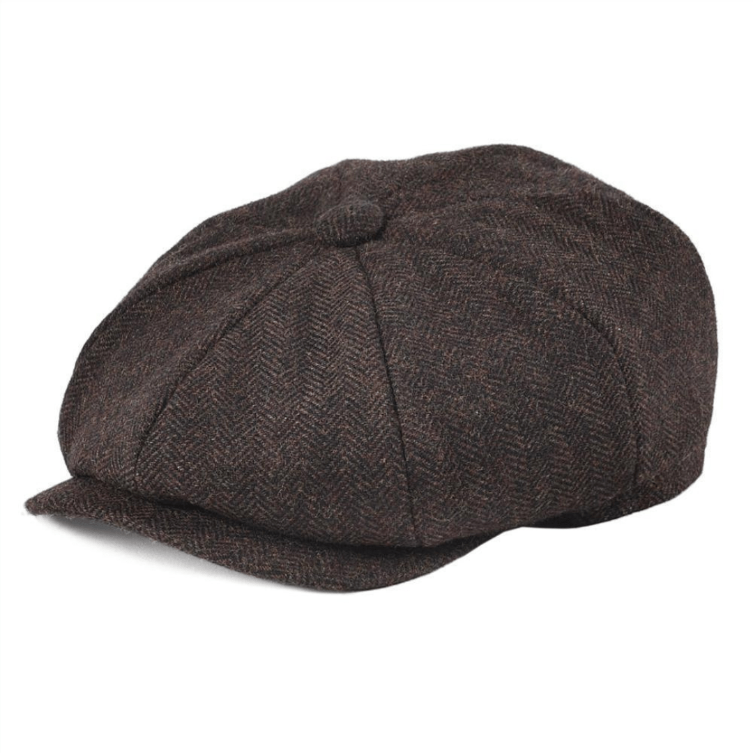 Hampton Wool Baker Boy Herringbone - Crown & Envy