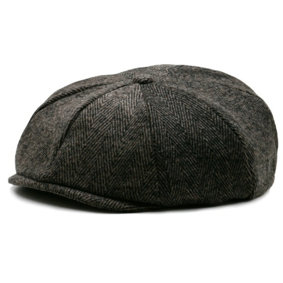 Hampton Wool Baker Boy Herringbone - Crown & Envy