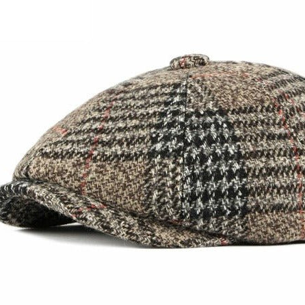 Hampton Wool Baker Boy - Plaid - Crown & Envy