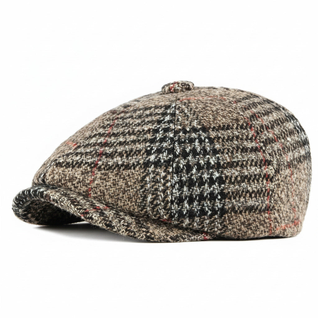 Hampton Wool Baker Boy - Plaid - Crown & Envy