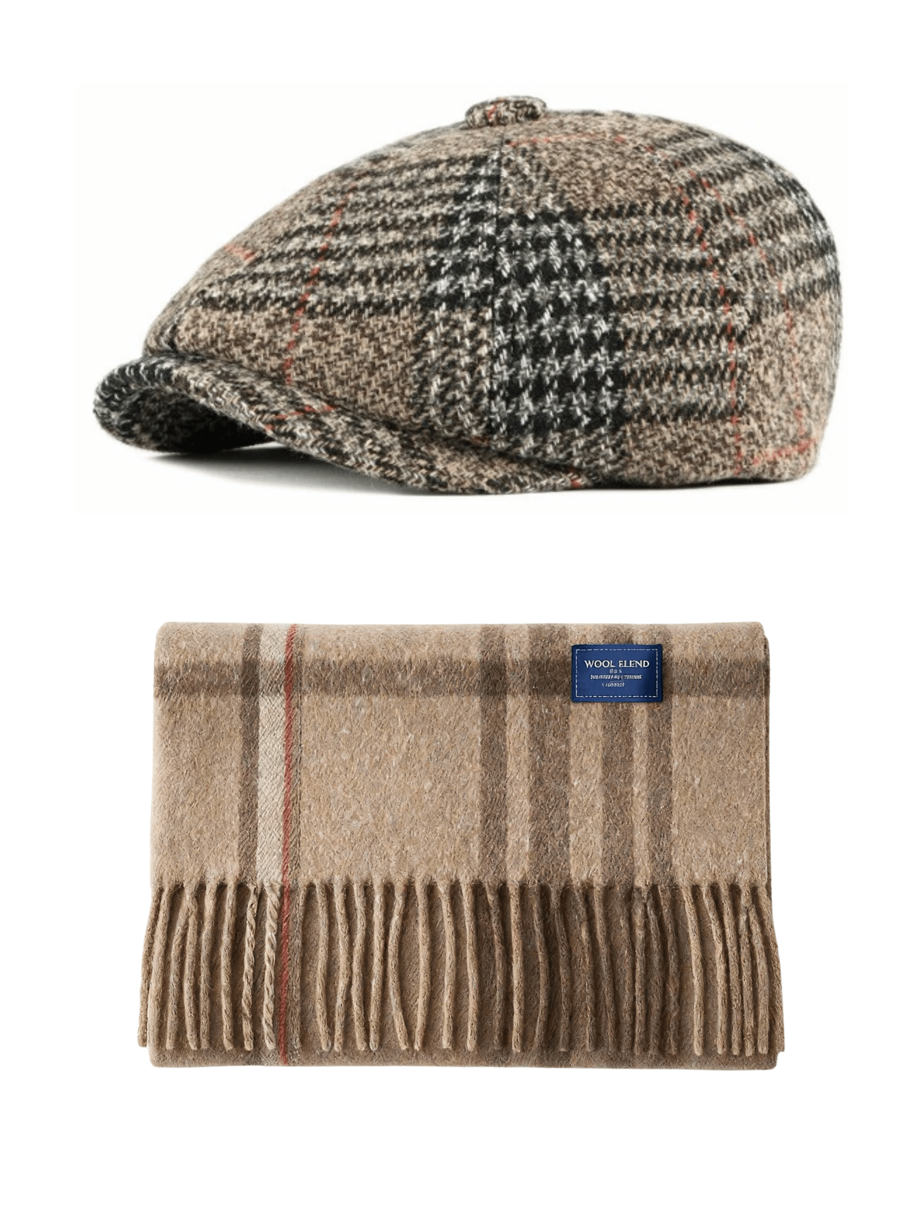 Henley Newsboy & Merino Wool Scarf - Winter Set - Crown & Envy