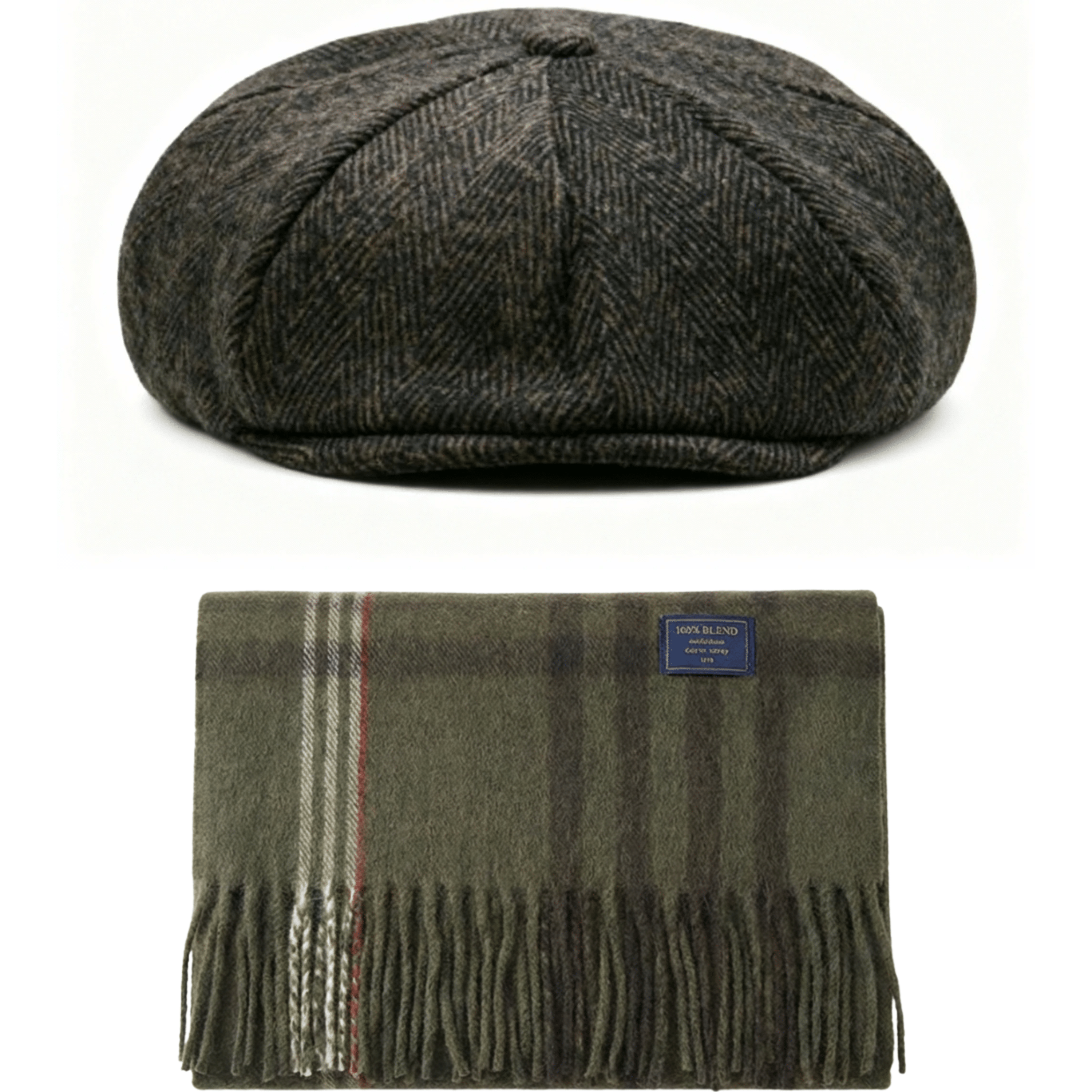 Henley Newsboy & Merino Wool Scarf - Winter Set - Crown & Envy