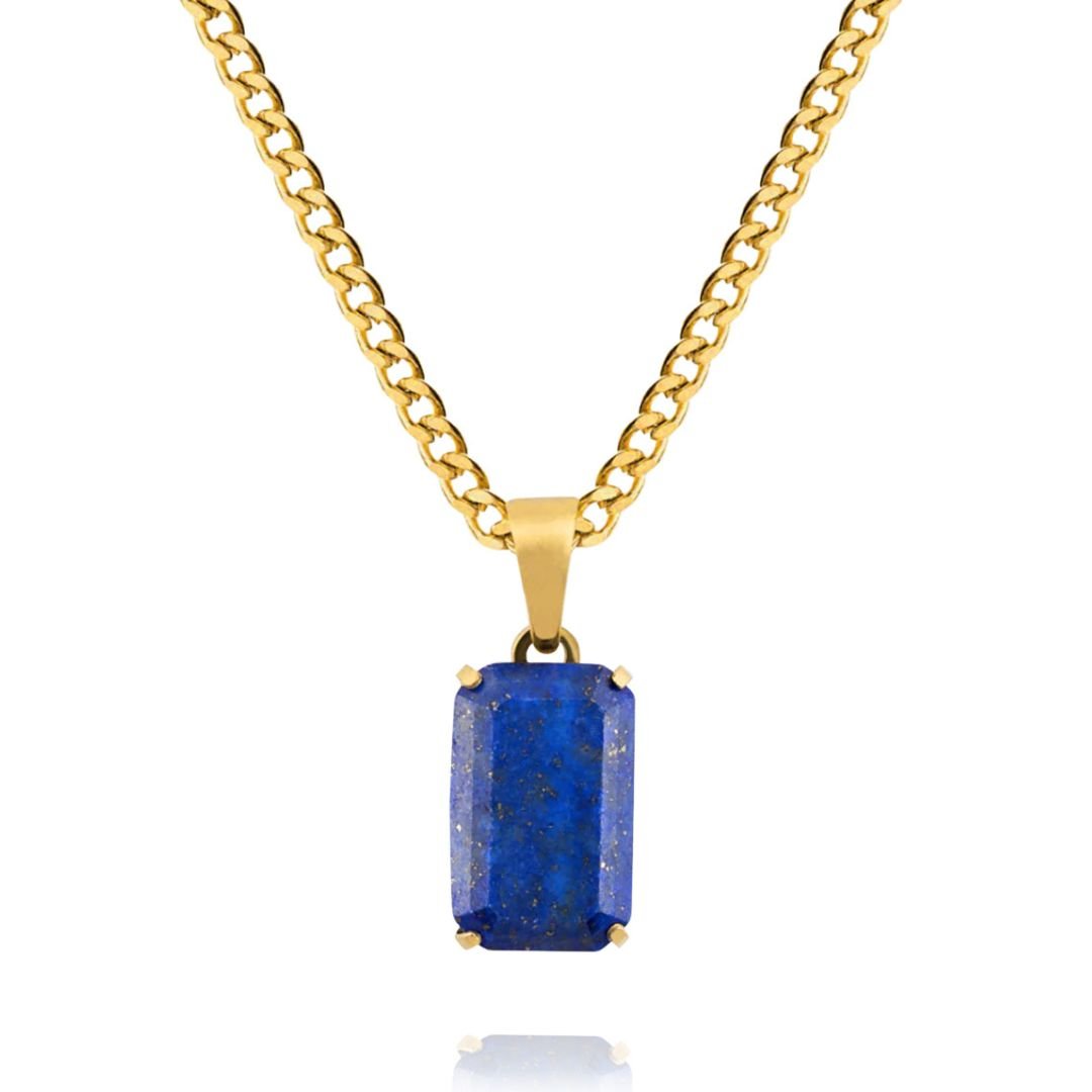 Lapis Pendant | Gold - Crown & Envy