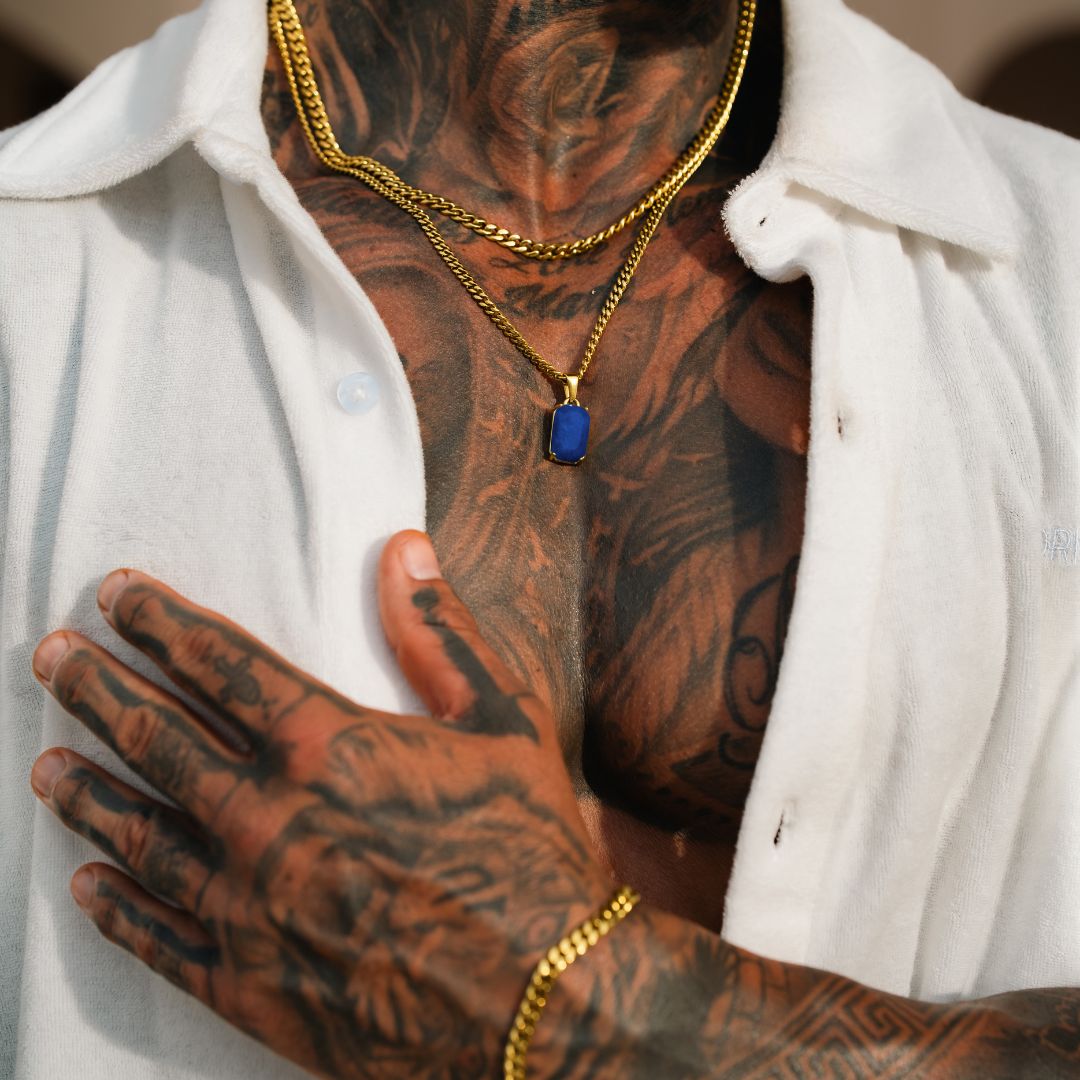 Lapis Pendant | Gold - Crown & Envy