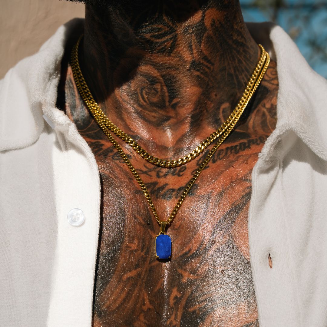 Lapis Pendant | Gold - Crown & Envy