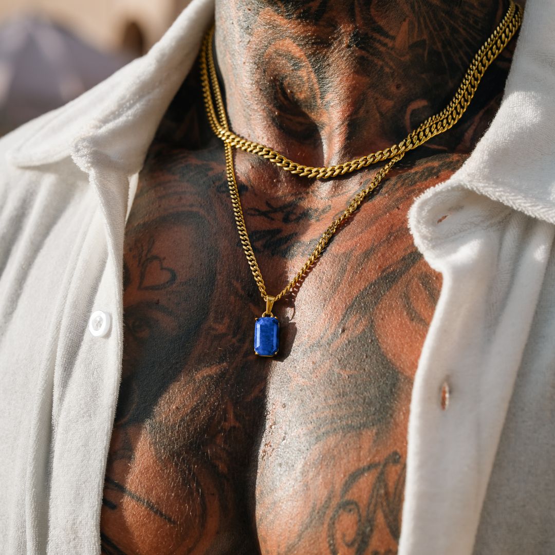Lapis Pendant | Gold - Crown & Envy