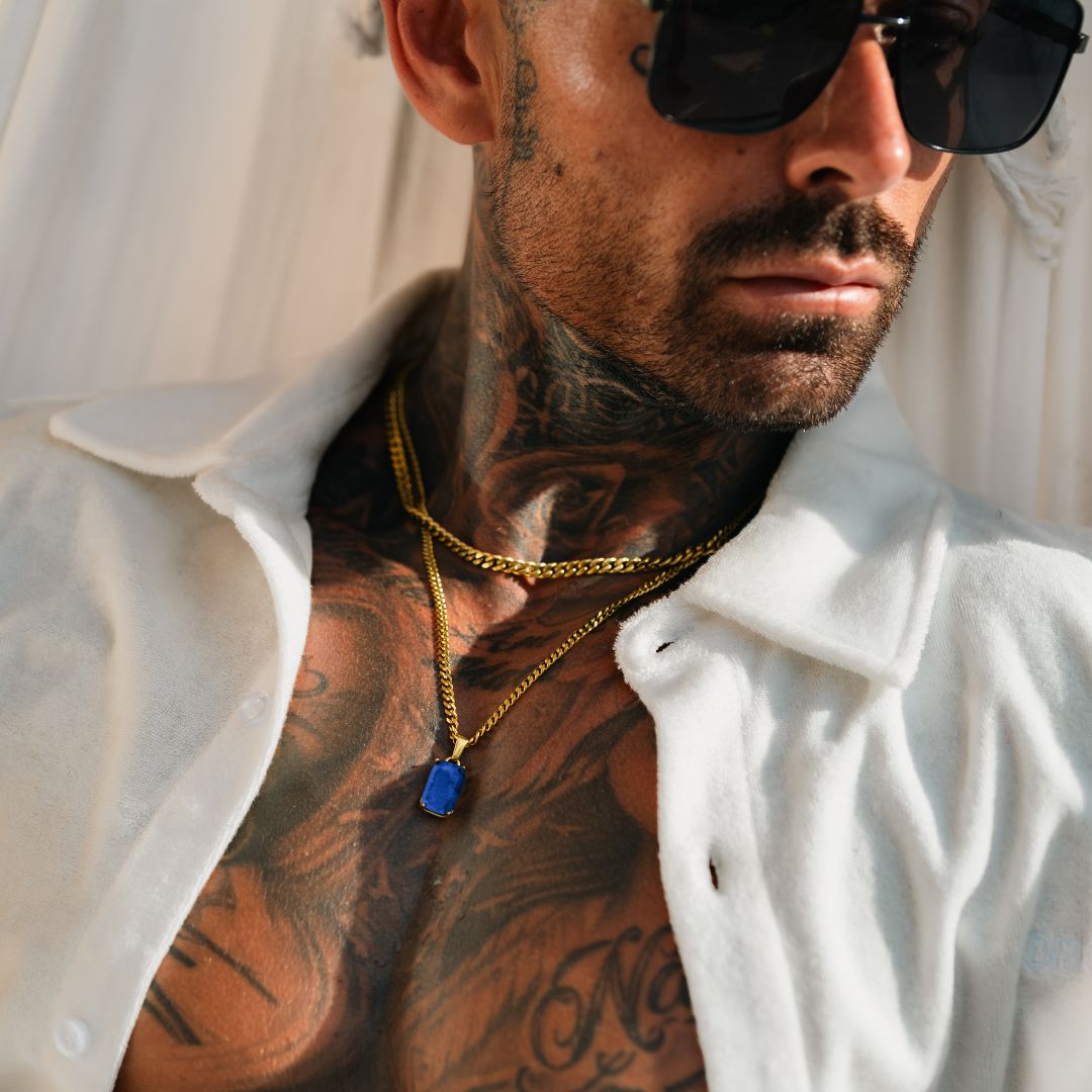 Lapis Pendant | Gold - Crown & Envy
