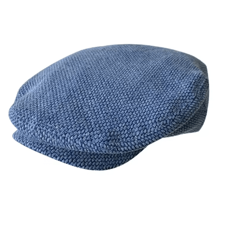 Stanton Mens Flat Cap with Strap in Blue - Crown & Envy