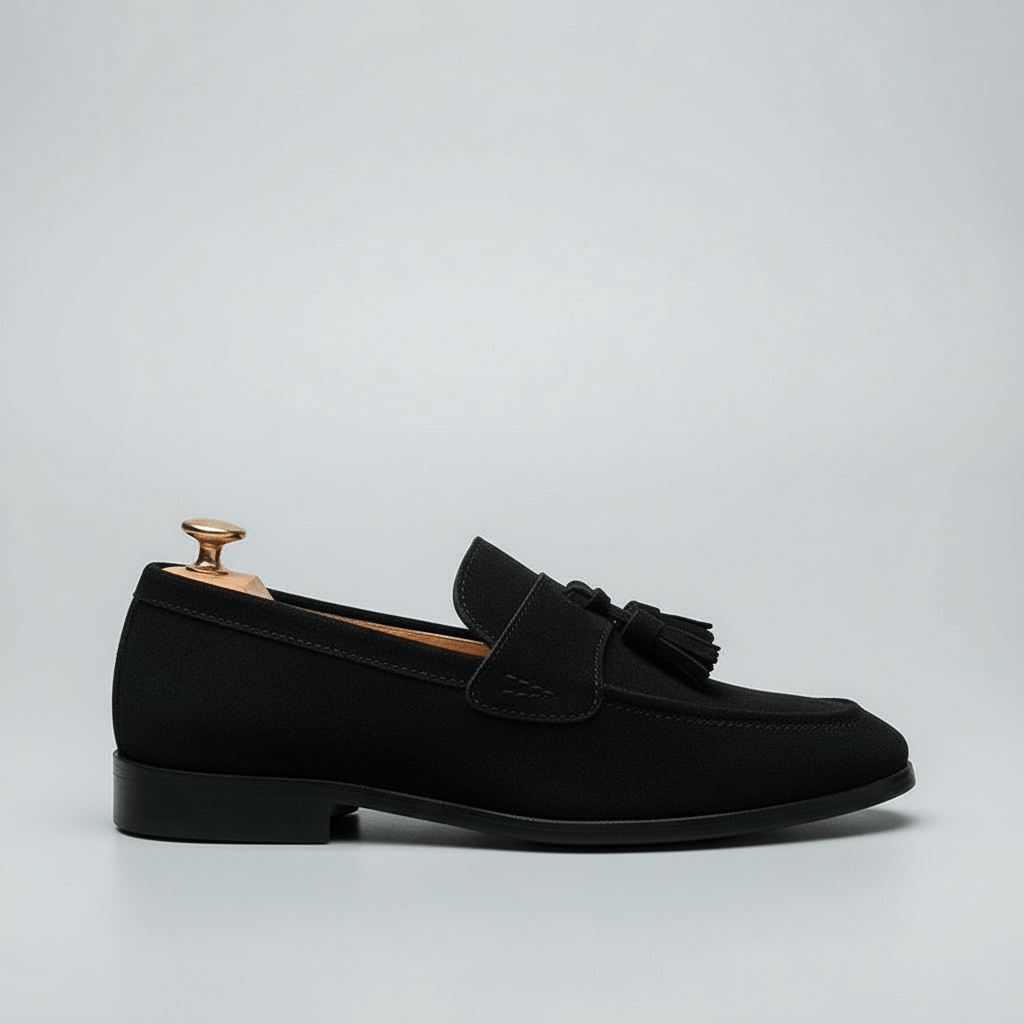 The Crown Tassel Suede Loafers - Crown & Envy