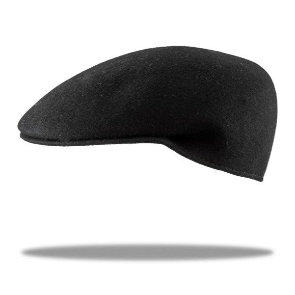 Ascot Wool Felt Flat Cap in Black MF 14 - 5 - ENVI