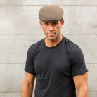 Ascot Wool Felt Flat Cap in Brown. MF14 - 5 - ENVI