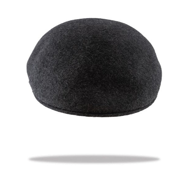 Ascot Wool Felt Flat Cap in Charcoal MF14 - 5 - ENVI