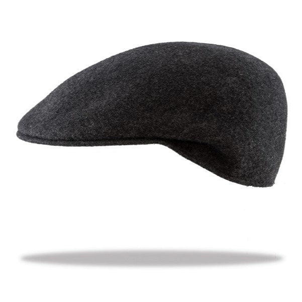 Ascot Wool Felt Flat Cap in Charcoal MF14 - 5 - ENVI