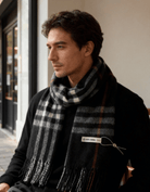 Ashford Brushed 100% Wool Plaid Scarf - Crown & Envy