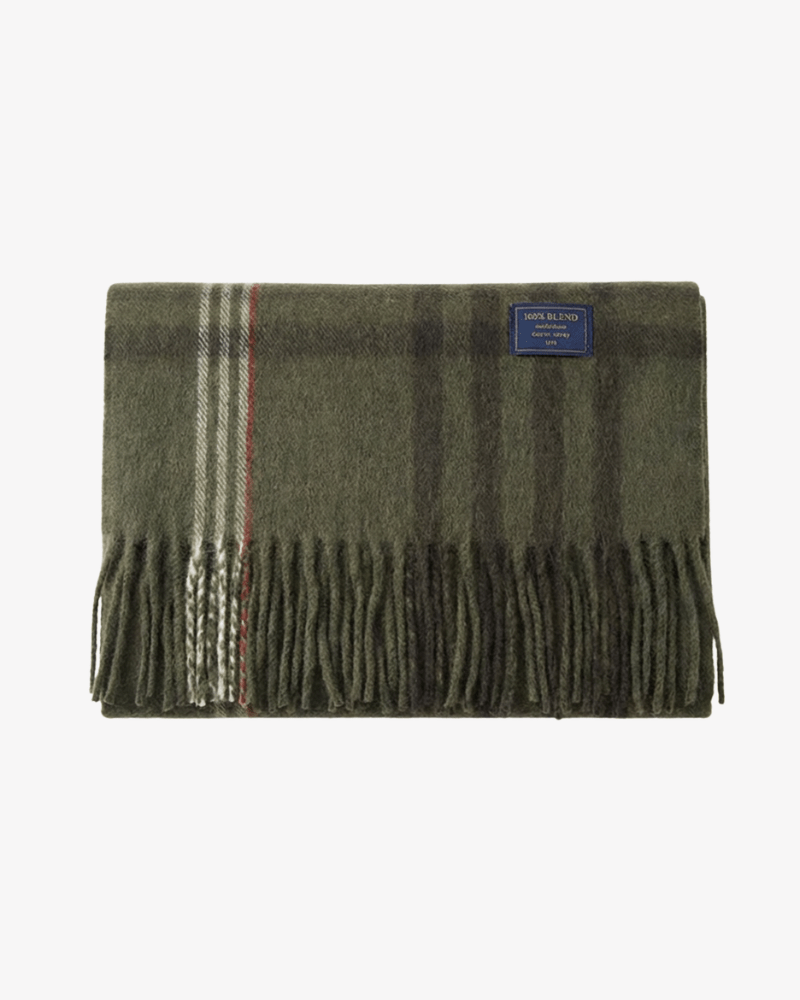 Ashford Brushed 100% Wool Plaid Scarf - Crown & Envy