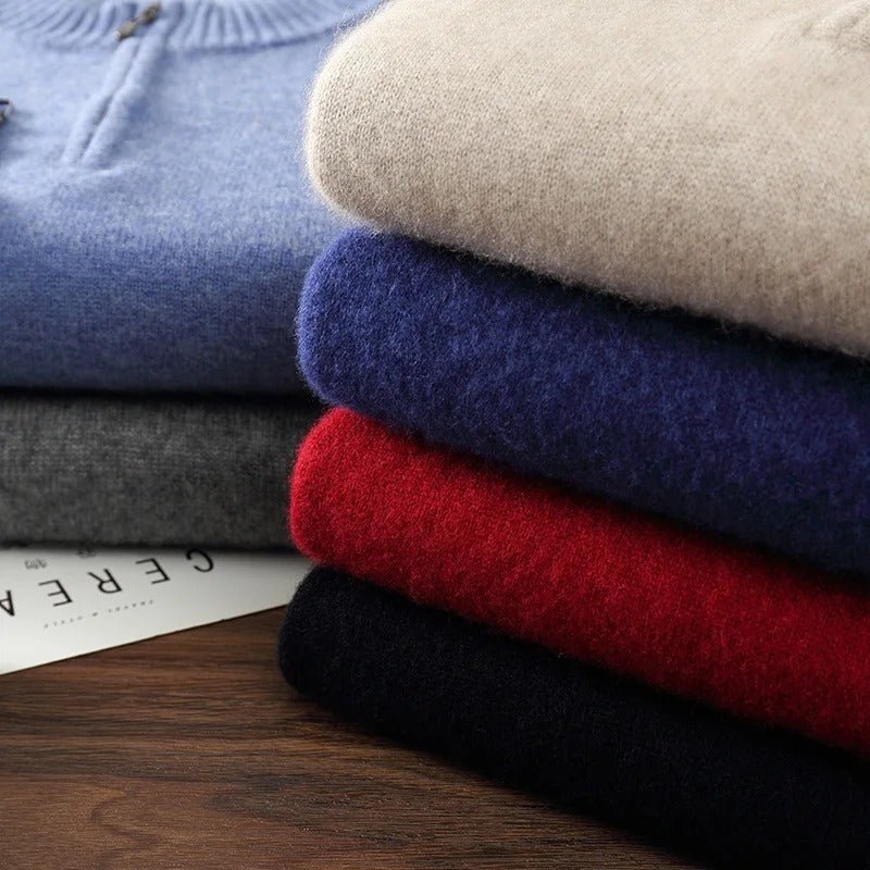 Cavendish 100% Cashmere 1/4 Zip Sweater - Crown & Envy