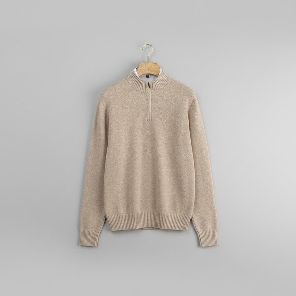 Cavendish 100% Cashmere 1/4 Zip Sweater - Crown & Envy