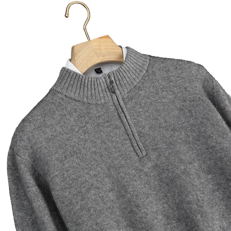 Cavendish 100% Cashmere 1/4 Zip Sweater - Crown & Envy