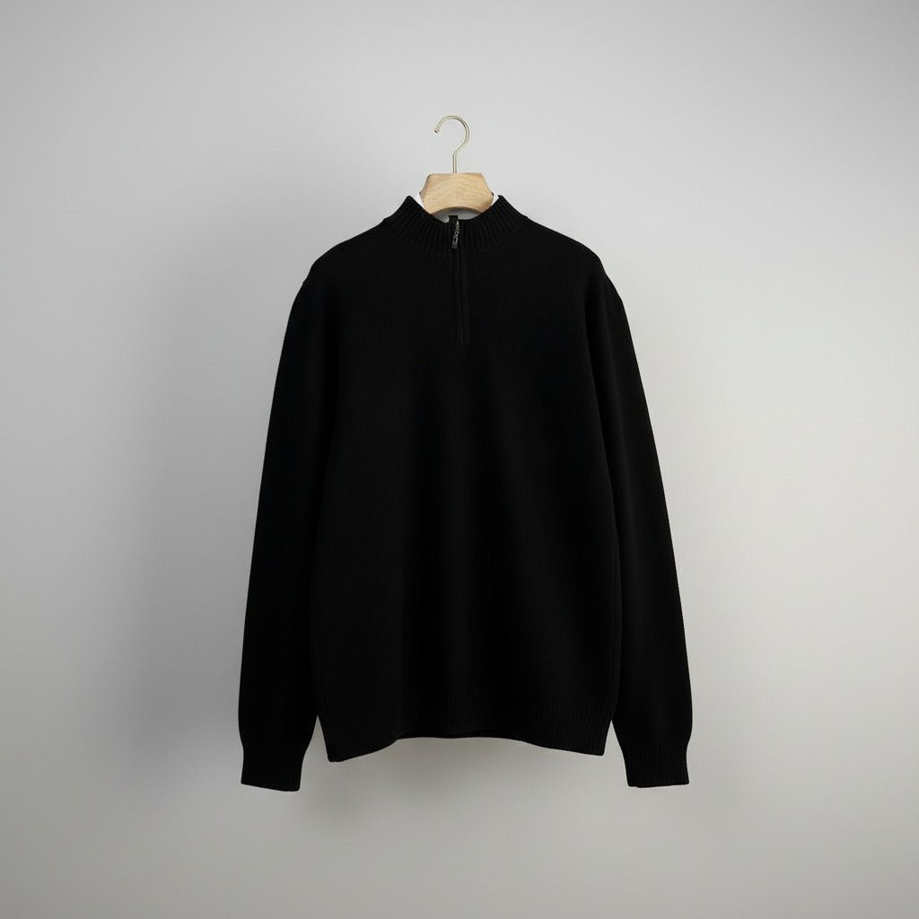 Cavendish 100% Cashmere 1/4 Zip Sweater - Crown & Envy
