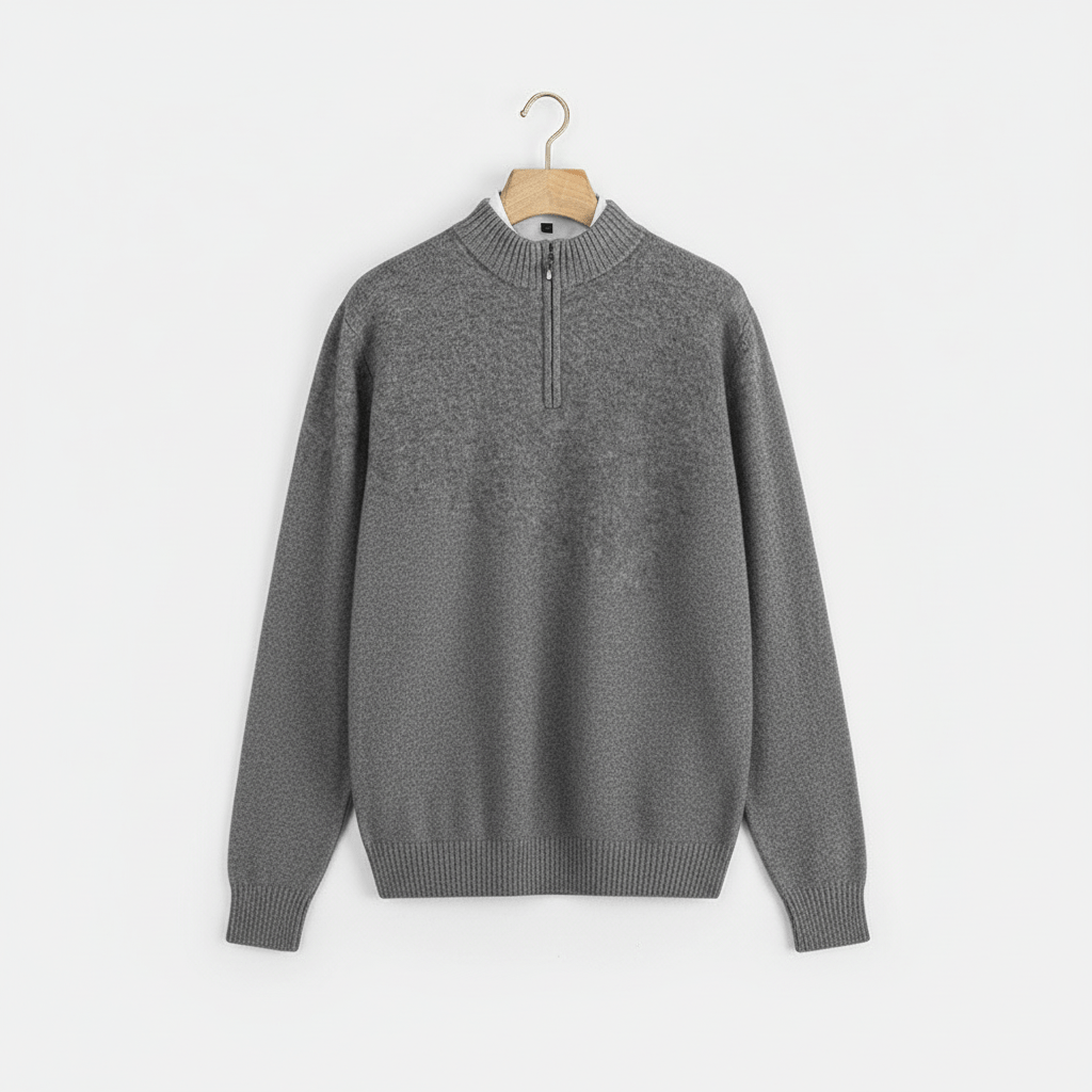 Cavendish 100% Cashmere 1/4 Zip Sweater - Crown & Envy