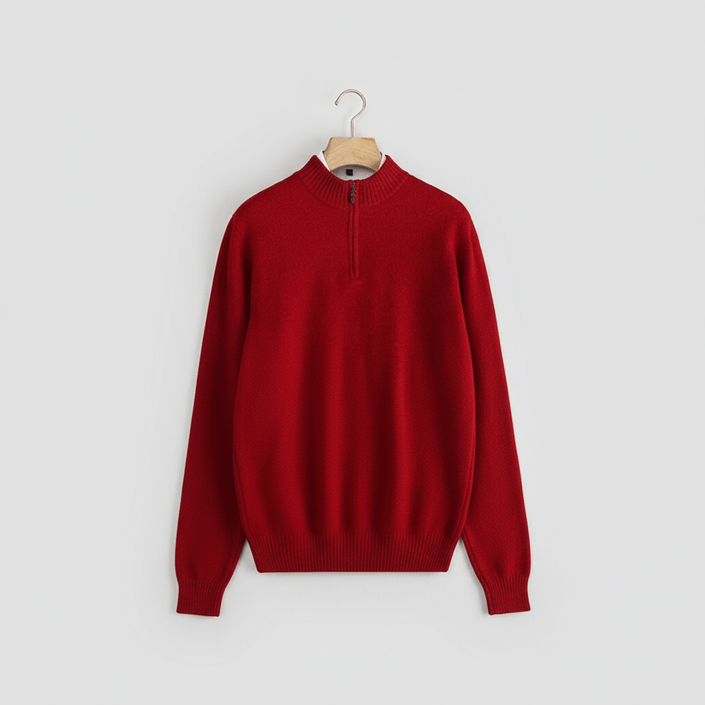 Cavendish 100% Cashmere 1/4 Zip Sweater - Crown & Envy