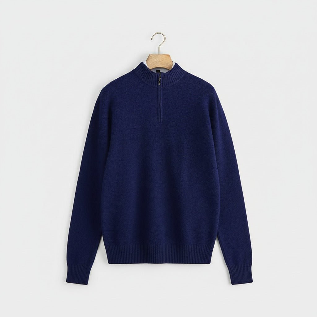 Cavendish 100% Cashmere 1/4 Zip Sweater - Crown & Envy