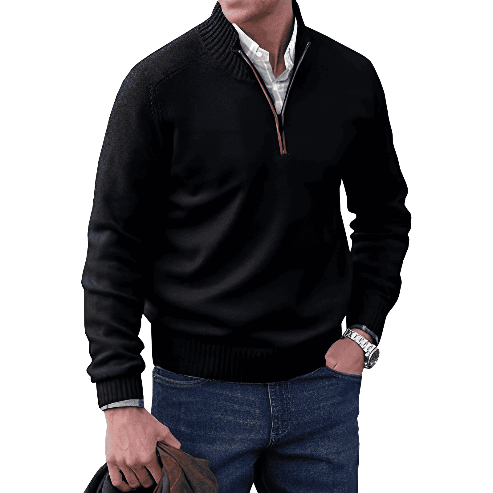 Cillian™ | Elegant Zipped Sweater - ENVI