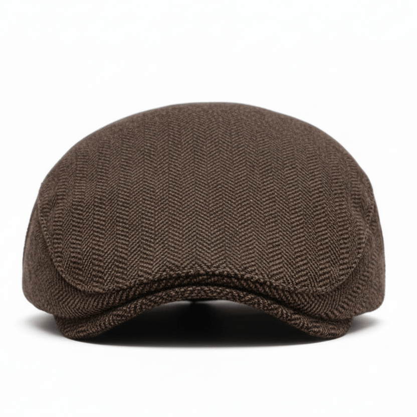 Garrison Flat Cap Herringbone - Crown & Envy