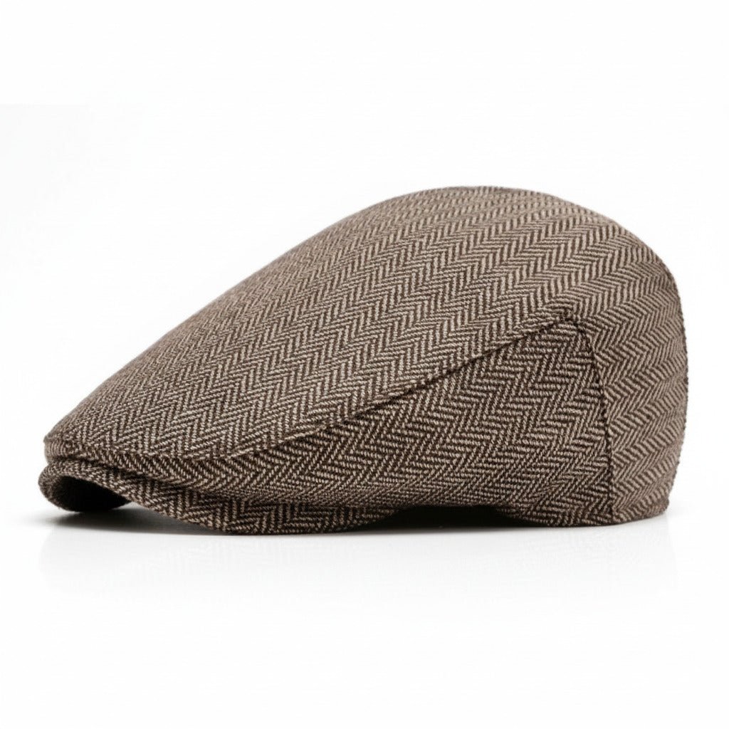 Garrison Flat Cap Herringbone - Crown & Envy