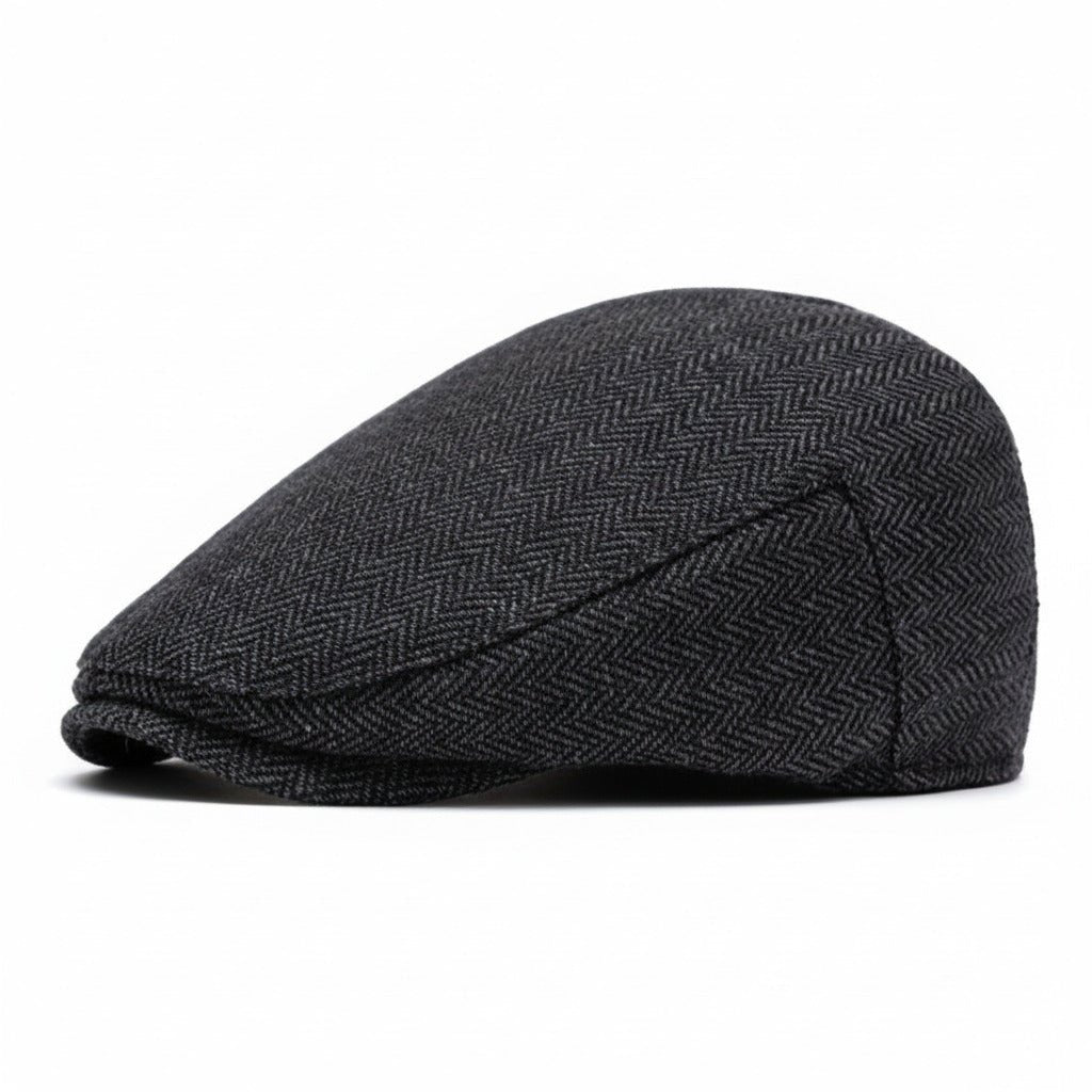 Garrison Flat Cap Herringbone - Crown & Envy
