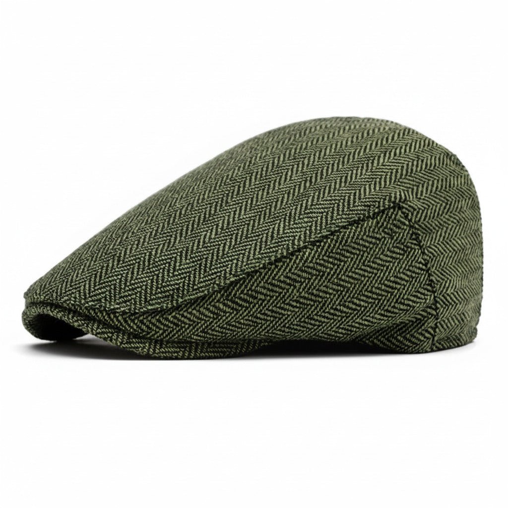 Garrison Flat Cap Herringbone - Crown & Envy
