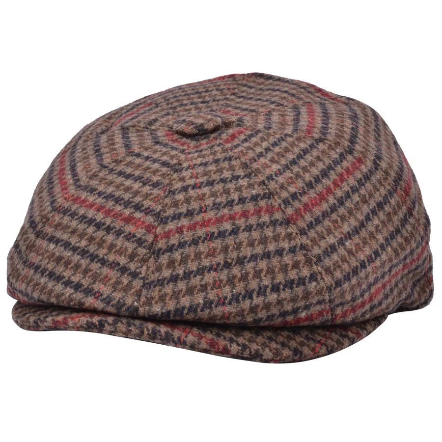 Hampton Baker Boy Hat | Tweed Houndstooth Plaid - Crown & Envy