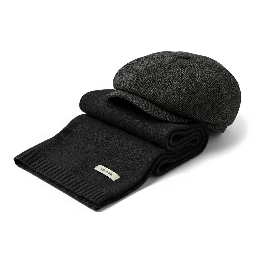 Hampton Baker Boy & Merino Wool Scarf - Winter Set - Crown & Envy