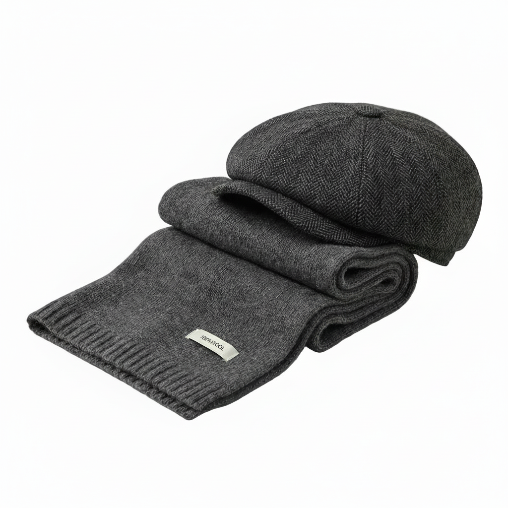 Hampton Baker Boy & Merino Wool Scarf - Winter Set - Crown & Envy