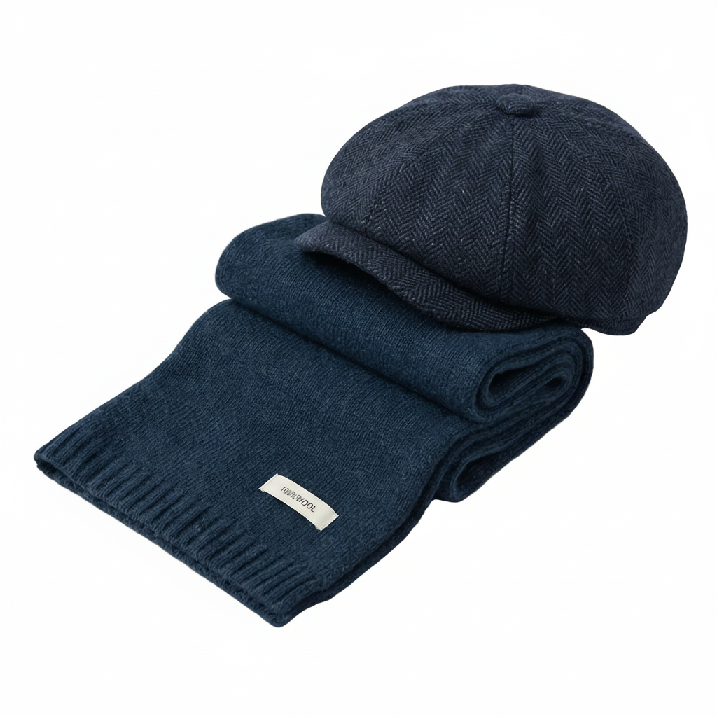 Hampton Baker Boy & Merino Wool Scarf - Winter Set - Crown & Envy