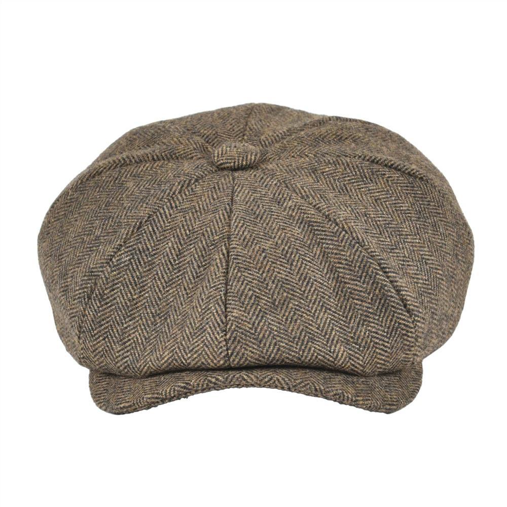 Hampton Wool Baker Boy Herringbone - Crown & Envy