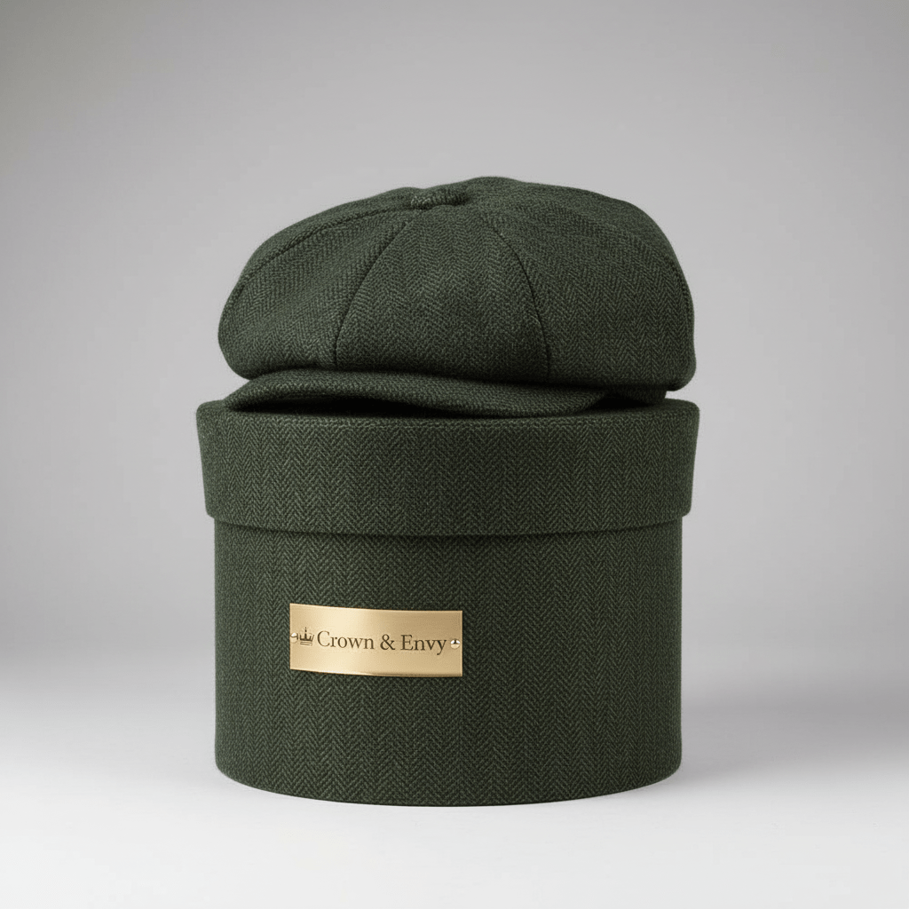 Hampton Wool Baker Boy Herringbone - Crown & Envy