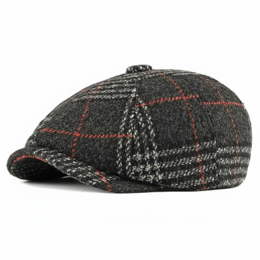 Hampton Wool Baker Boy - Plaid - Crown & Envy