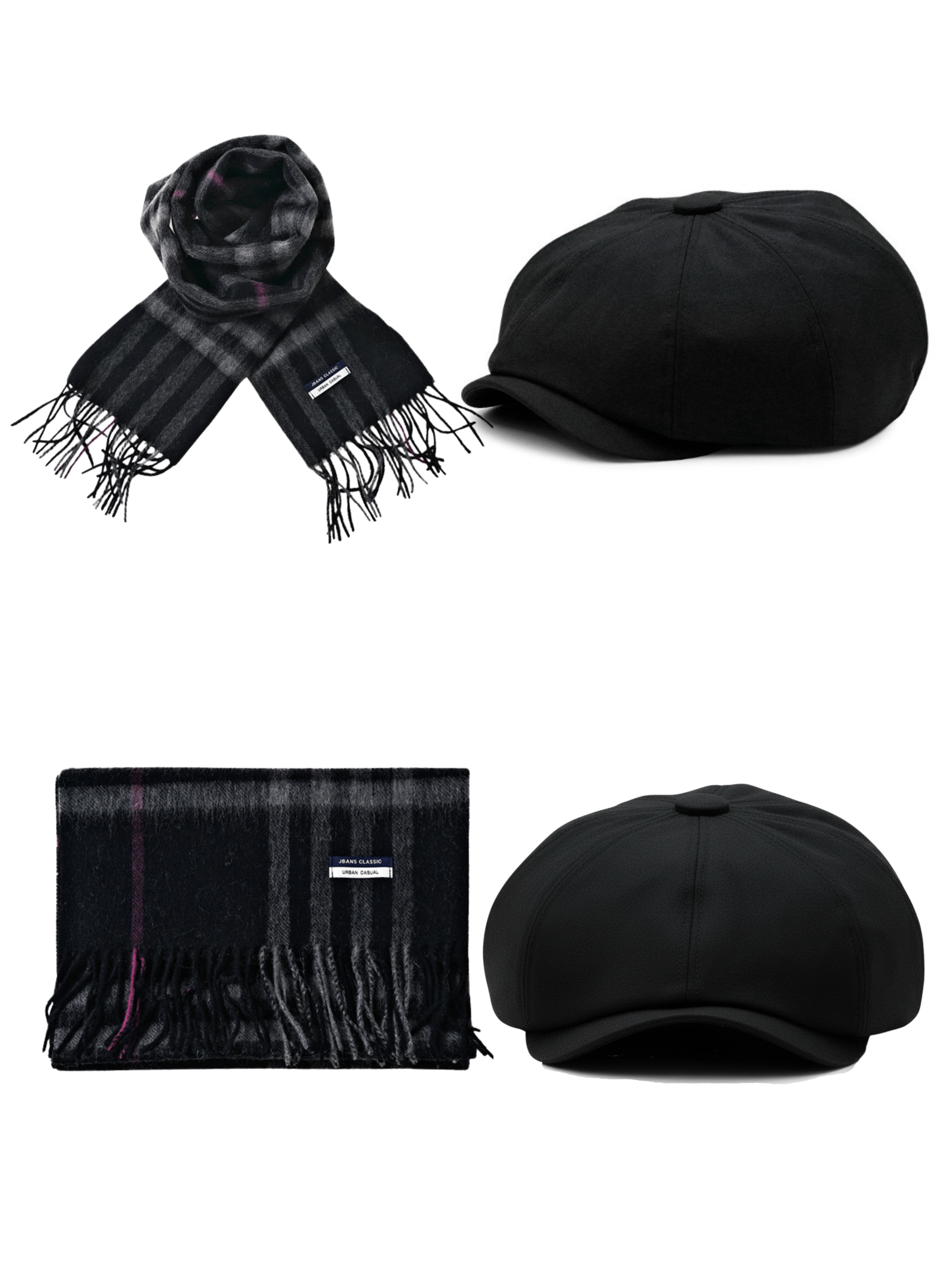 Henley Newsboy & Merino Wool Scarf - Winter Set - Crown & Envy