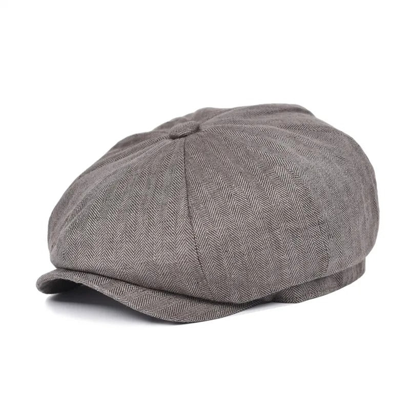 Hampton Linen Baker Boy Cap