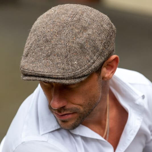 Stanton Cotton Flat Cap in Brown - Crown & Envy