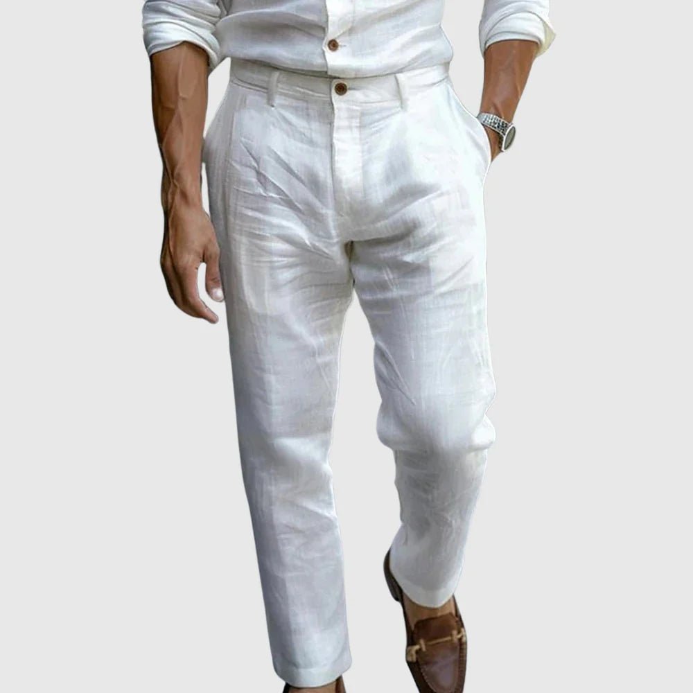 Montenegro Chic Linen Trousers - Crown & Envy