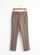 Savill Herringbone Wool Dress Trousers - Crown & Envy