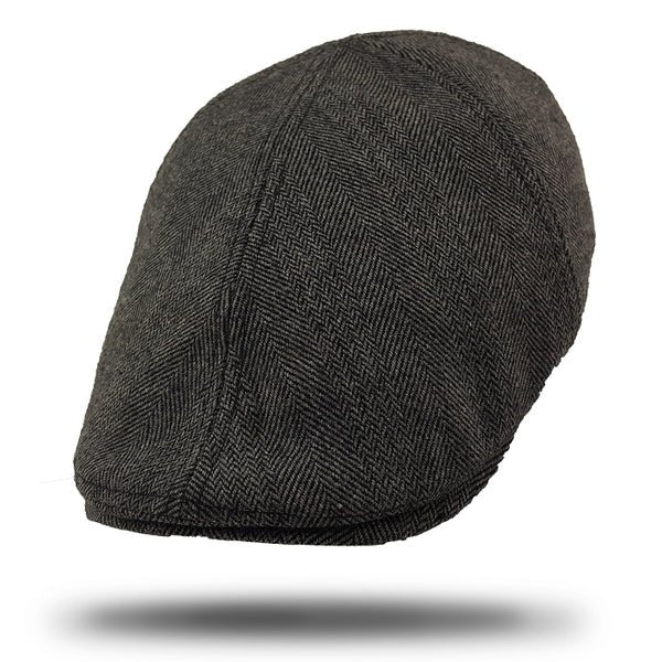 Stanton Leo Flat Cap in Black SY710 - ENVI