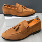 The Crown Tassel Suede Loafers - Crown & Envy